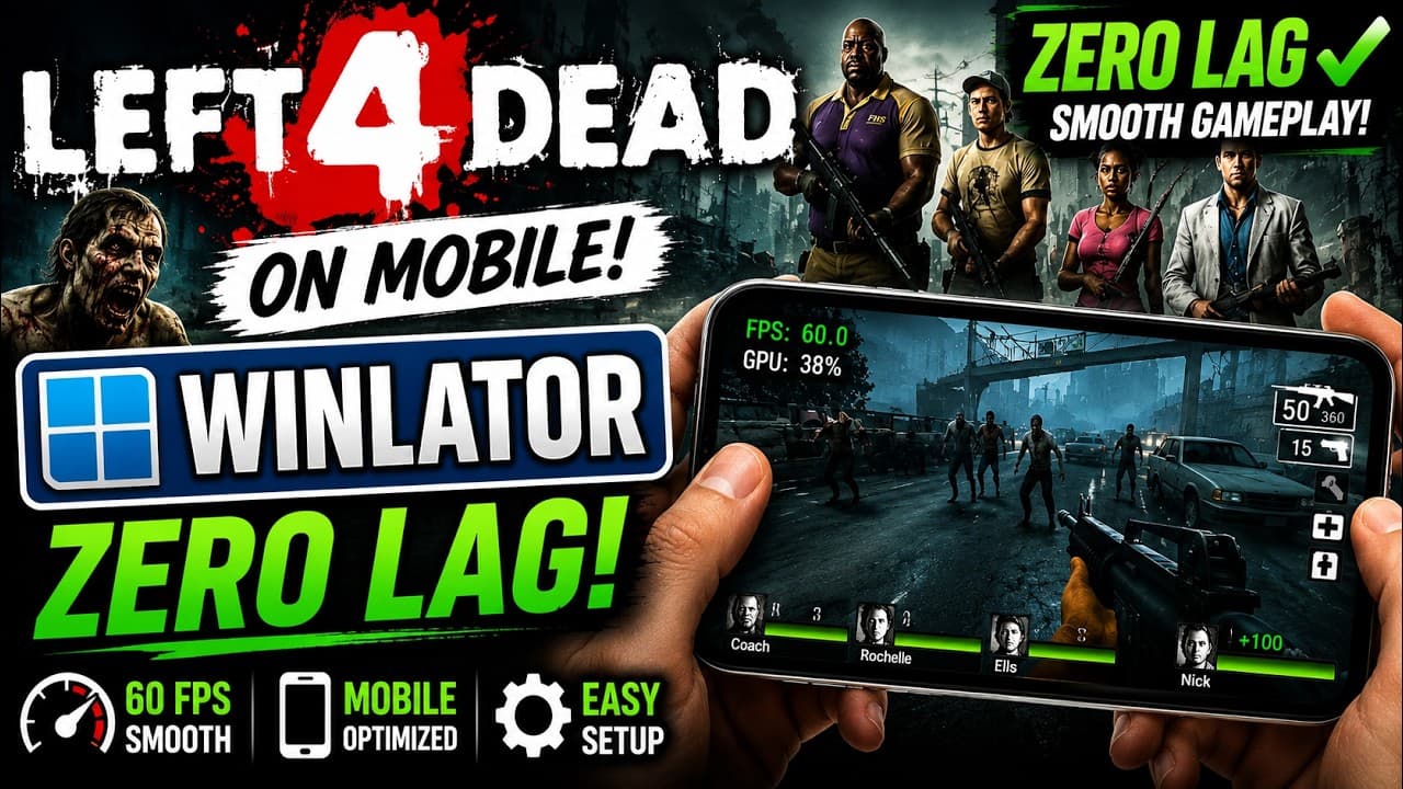 Left 4 Dead on Mobile — Winlator Gameplay Guide (Zero Lag 60 FPS!)