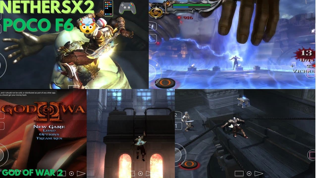 All New Emulator for Android — God of War 2 NetherSx2 3x Resolution Test